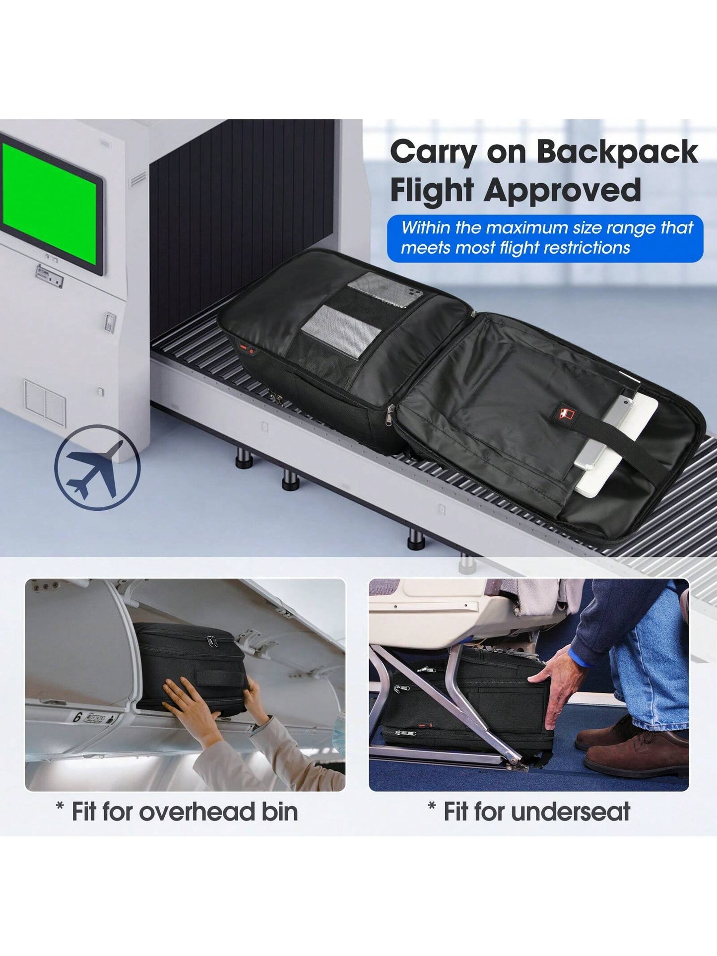 Laptop Backpack 17 Inch Large Business Travel Backpacks for Men Women Waterproof Computer Backpack for Work College Bookbag TSA Friendly Carry on Backpack with USB Port
