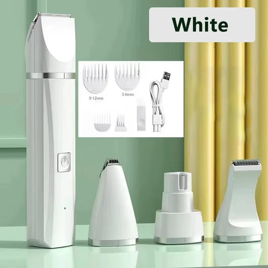 4-In-1 Electric Pet Grooming Kit | Dog Clippers, Hair Trimmer, Nail Grinder & Shaver – Professional, Safe & Easy Care for Cats & Dogs
