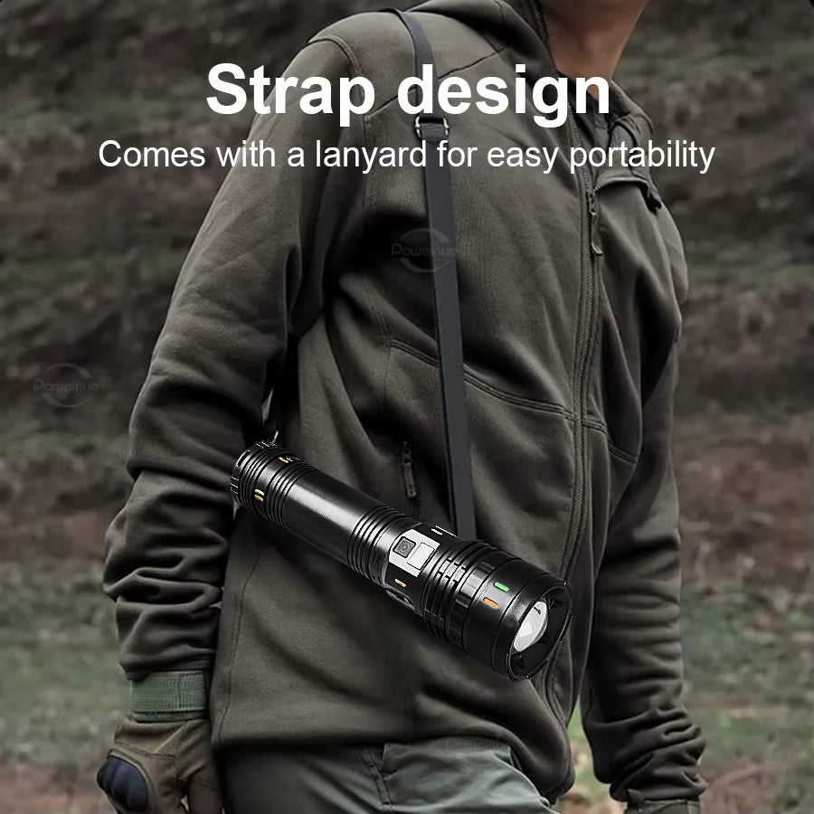 Super High Power LED Flashlight 10000000LM Rechargeable Torch Light for Outdoor Fishing Camping Waterproof Tactical Flashlights