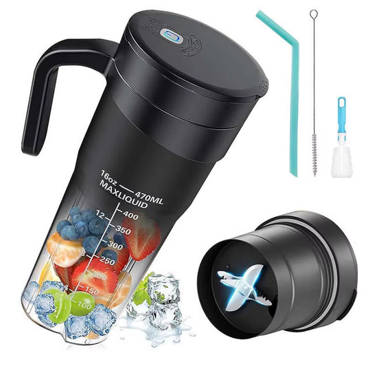 New Multi-Functional Portable Mini Electric Blender Ice Smoothie Crusher Waterproof USB Charging Fruit Juicer Personal Use