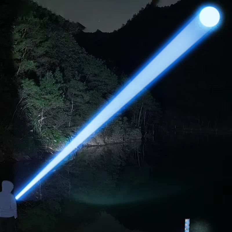 Super High Power LED Flashlight 10000000LM Rechargeable Torch Light for Outdoor Fishing Camping Waterproof Tactical Flashlights