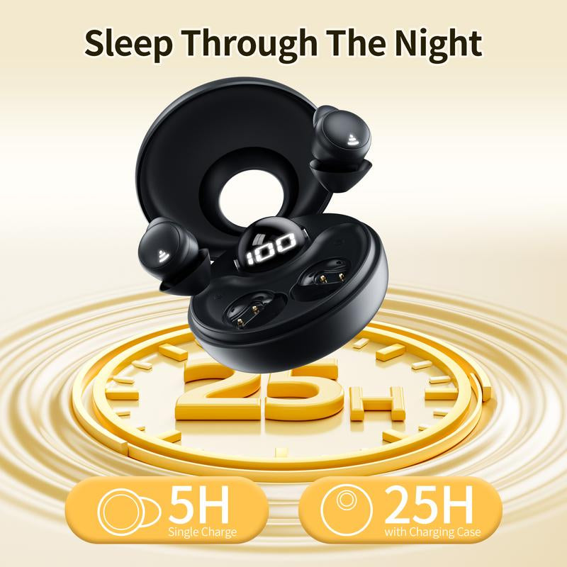 KINGLUCKY MY002 Wireless Headphones, Invisible Bluetooth-Compatible Mini Earbuds, Noise Cancelling Headphone for Running, Exercising, Gaming Sports, Electronic Headset Audio, Back to School Gifts, Gifts for Friends, Valentine'S Day Gift,Gaming Headset