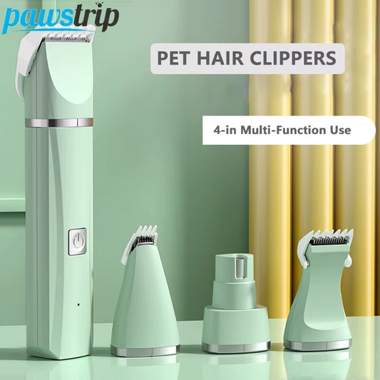 4-In-1 Electric Pet Grooming Kit | Dog Clippers, Hair Trimmer, Nail Grinder & Shaver – Professional, Safe & Easy Care for Cats & Dogs